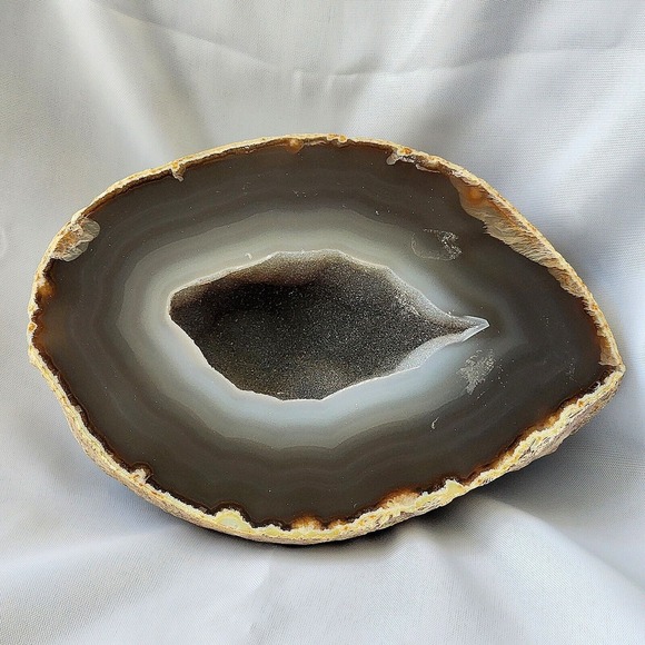 Natural Agate River‎ Crystal Center Geode Display Specimen Rough Stone Cluster